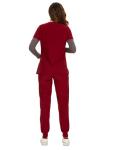 COZYFIT Scrubs for Women Set - Stretch V-Neck Scrub Top & Jogger Pant with 8 Pockets, Yoga Waistband, Anti Wrinkle, Slim Fit Women Scrubs