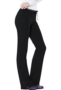 HeartSoul Women's Low Rise Drawstring Scrubs Pants - Black