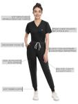Eadflie Women's V-Neck Scrub Set with Joggers