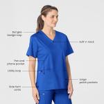 WonderWORK Women's Royal V-Neck Scrub Top