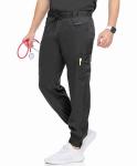 Men's Black Stretch Scrub Joggers with Pockets