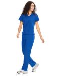 COZYFIT Scrubs for Women Set Medical Uniform - V-Neck Top & Straight Leg Pants with 9 Pockets, Unisex Workwear COZY SCRUBS, Royal Blue, XS