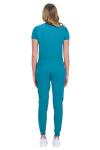 Natural Uniforms Womens 10 Pocket Cool Stretch Jogger Scrub Set (Teal, Large)