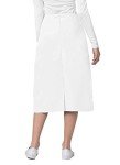 Adar Women's Mid-Calf Drawstring Scrub Skirt - White