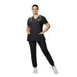 Kitmaz Women's V-Neck Scrub Set with Jogger Pants