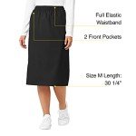 WINK Women's Black Pull-On Cargo Scrub Skirt