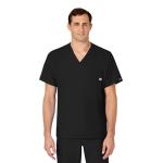 Men's Wink W123 V-Neck Scrub Top - Black