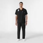 Men's Wink W123 V-Neck Scrub Top - Black
