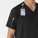 Men's Wink W123 V-Neck Scrub Top - Black
