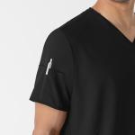 Men's Wink W123 V-Neck Scrub Top - Black