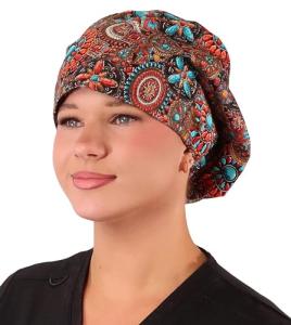 Coral Riley Medical Scrub Caps - Adjustable Closure