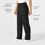 WonderWink Large Black Multi-Cargo Scrub Pants