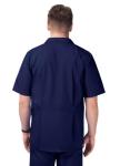Men's Navy Scrubs Jacket with Zippered Sleeves