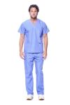 Unisex Ceil Blue Medical Scrubs Set (Large)