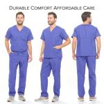 Unisex Ceil Blue Medical Scrubs Set (Large)