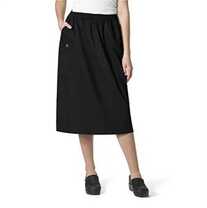 WonderWink Women's Black Pull-On Cargo Skirt