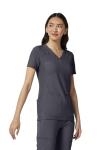 Cherokee Women's Pewter Iflex V-Neck Top, Small