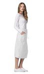 Adar Women's Mid-Calf Drawstring Scrub Skirt - White