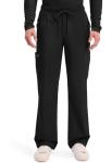 Cherokee Men's Scrub Pants with Elastic Waist, Black