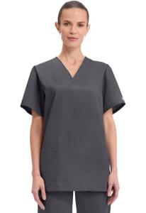 Cherokee Originals Unisex V-Neck Scrubs Shirt, Pewter, Large