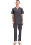 Cherokee Originals Unisex V-Neck Scrubs Shirt, Pewter, Large