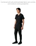 Men's Black Drawstring Scrubs Jogger Pants Set