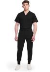 Dickies Dynamix Men Scrubs Pant Natural Rise Jogger DK040S, M Short, Black