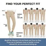 MediChic Medical Nursing Ribbed Scrub Joggers for Women - Stretch Jogger Scrub Knit Waist Bottoms with 6 Pockets, Easy Care Khaki