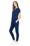 Unisex Navy 4-Way Stretch Jogger Scrub Set