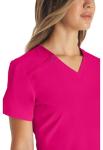 Dickies Women's V-Neck Scrub Top - Hot Pink
