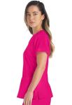 Dickies Women's V-Neck Scrub Top - Hot Pink