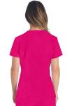 Dickies Women's V-Neck Scrub Top - Hot Pink