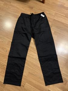 Amazon Essentials Men's Elastic Drawstring Waist Scrub Pant, Black, Medium