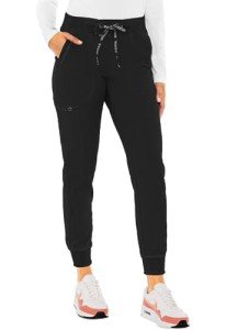 Med Couture Women's Ultra Soft Jogger Scrubs - Black