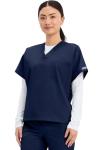 Cherokee Big and Tall Originals Unisex V-Neck Scrubs Shirt, Navy, XX-Large