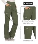 Cherokee Women's Olive Straight Leg Scrub Pants