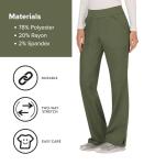 Cherokee Women's Olive Straight Leg Scrub Pants