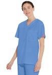 Dickies EDS Unisex V Neck Scrub Top - Ceil Blue