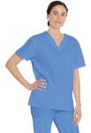 Dickies EDS Unisex V Neck Scrub Top - Ceil Blue