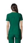 Cherokee Women's Medical Scrub Top Iflex V-Neck Knit Panel Top CK605, M, Hunter Green