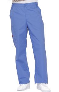 Dickies mens Signature Elastic Waist medical scrubs pants, Ceil Blue, X-Large US