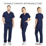 Unisex Navy Medical Scrub Set for Men & Women