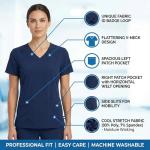 M&M Scrubs Women's Stretch Fabric Top & Pant Set