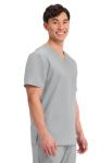 Cherokee Men's Grey V-Neck Scrub Top with Pocket
