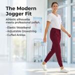 MediChic Women’s Wine Scrub Joggers with Pockets