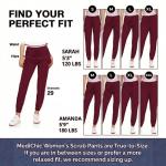 MediChic Women’s Wine Scrub Joggers with Pockets