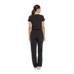 Natural Uniforms Women's Black V-Neck Scrub Set