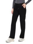 COZYFIT Scrub Pants for Women - Straight-Leg Cargo Pants with 3 Pockets, Drawstring Scrub Pants,Black,M