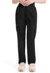 Dickies Womens Signature Elastic Waist Medical Scrubs Pants, Black, X-Small Petite US