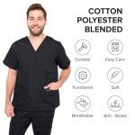 Unisex Navy Medical Scrub Set for Men & Women